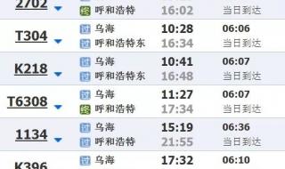 临河到呼和浩特的火车