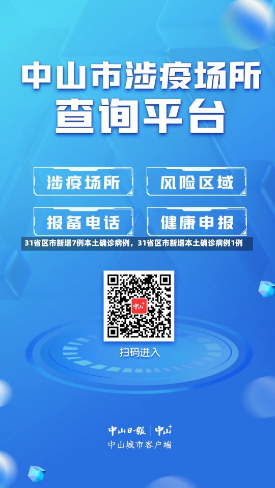 31省区市新增7例本土确诊病例，31省区市新增本土确诊病例1例