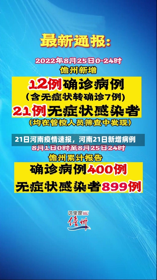 21日河南疫情速报，河南21日新增病例