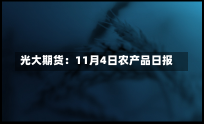 光大期货：11月4日农产品日报