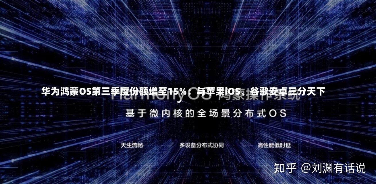 华为鸿蒙OS第三季度份额增至15%：与苹果iOS、谷歌安卓三分天下