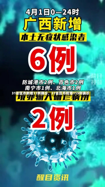 31省区市新增11例确诊，31省区市新增115例确诊