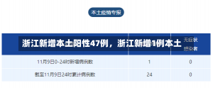 浙江新增本土阳性47例，浙江新增1例本土
