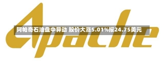 阿帕奇石油盘中异动 股价大涨5.01%报24.75美元