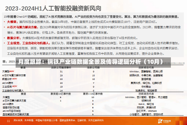 月度跟踪：钢铁产业链数据全景及传导逻辑分析（10月）