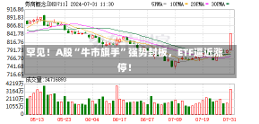罕见！A股“牛市旗手”强势封板，ETF逼近涨停！