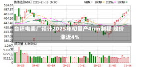 台积电美厂预计2025年初量产4nm制程 股价涨近4%