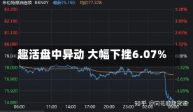 趣活盘中异动 大幅下挫6.07%