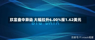 玖富盘中异动 大幅拉升6.00%报1.62美元