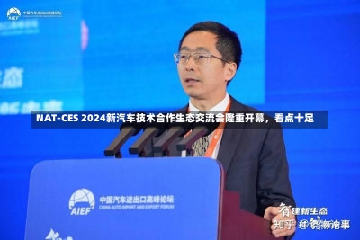 NAT-CES 2024新汽车技术合作生态交流会隆重开幕，看点十足