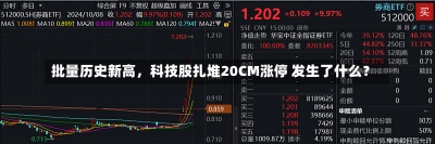 批量历史新高，科技股扎堆20CM涨停 发生了什么？