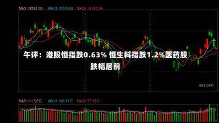 午评：港股恒指跌0.63% 恒生科指跌1.2%医药股跌幅居前