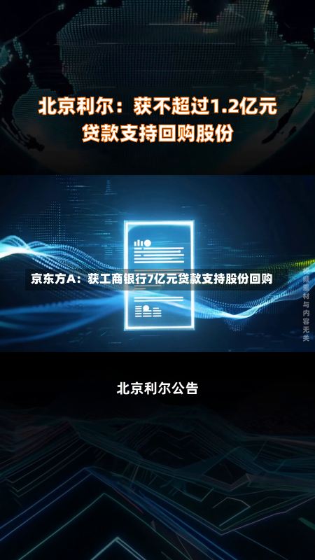 京东方A：获工商银行7亿元贷款支持股份回购