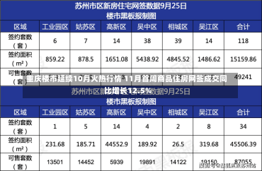 重庆楼市延续10月火热行情 11月首周商品住房网签成交同比增长12.5%