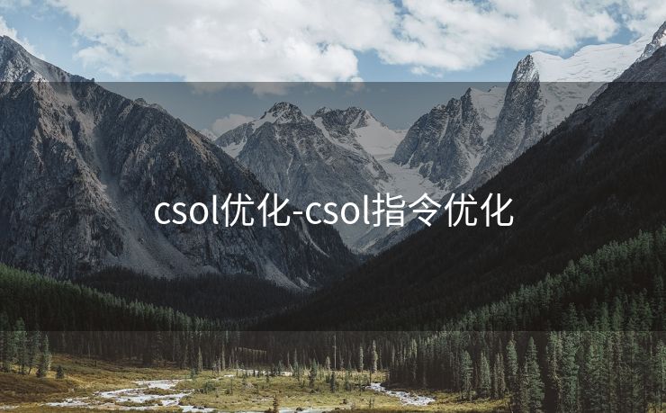 csol优化-csol指令优化 csol优化-csol指令优化