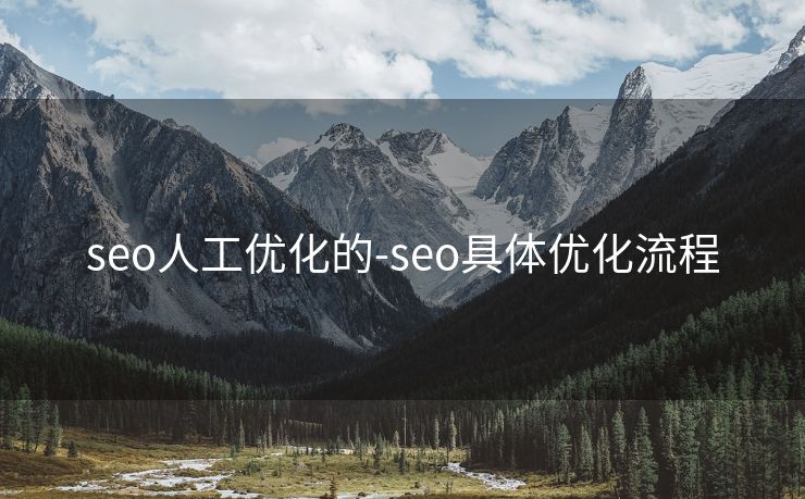seo人工优化的-seo具体优化流程 seo人工优化的-seo具体优化流程