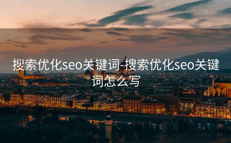 搜索优化seo关键词-搜索优化seo关键词怎么写