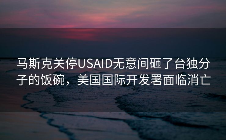 马斯克关停USAID无意间砸了台独分子的饭碗，美国国际开发署面临消亡
