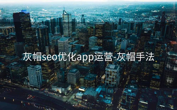 灰帽seo优化app运营-灰帽手法 灰帽seo优化app运营-灰帽手法