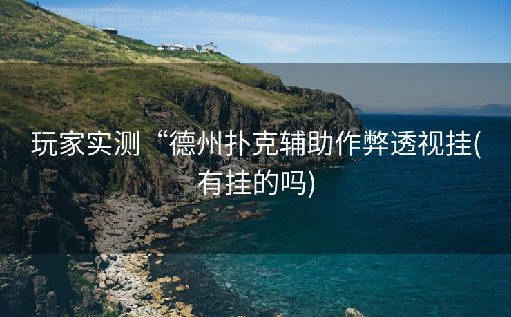 玩家实测“德州扑克辅助作弊透视挂(有挂的吗) 玩家实测“德州扑克辅助作弊透视挂(有挂的吗)