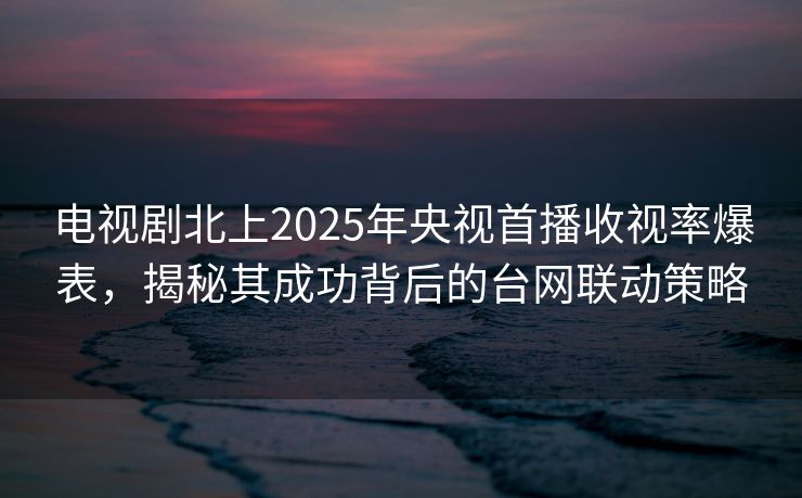 电视剧北上2025年央视首播收视率爆表，揭秘其成功背后的台网联动策略