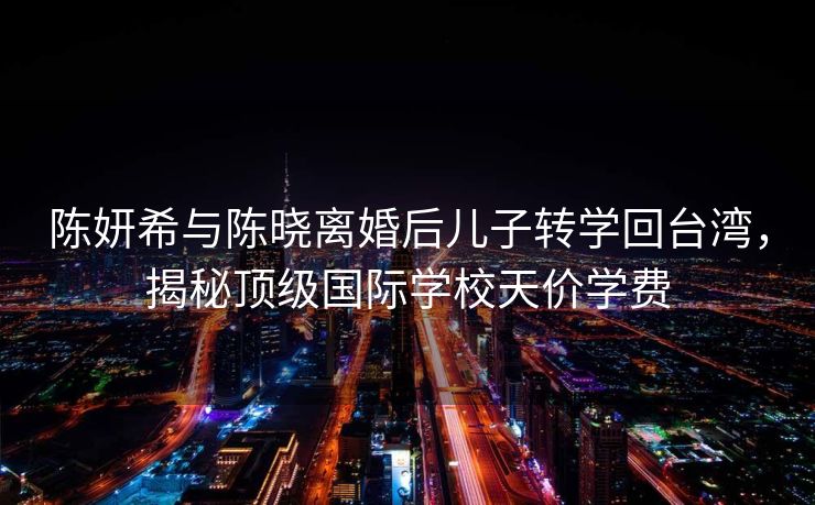 陈妍希与陈晓离婚后儿子转学回台湾，揭秘顶级国际学校天价学费