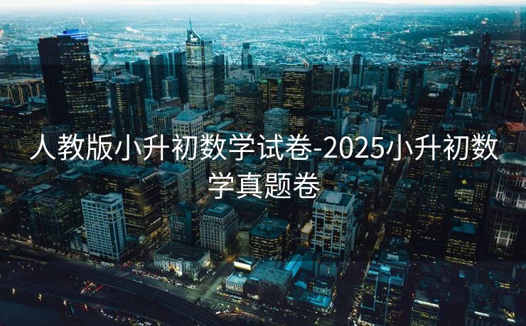 人教版小升初数学试卷-2025小升初数学真题卷 人教版小升初数学试卷-2025小升初数学真题卷